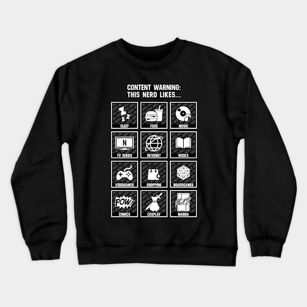 Content Warning Crewneck Sweatshirt by KinkajouDesign